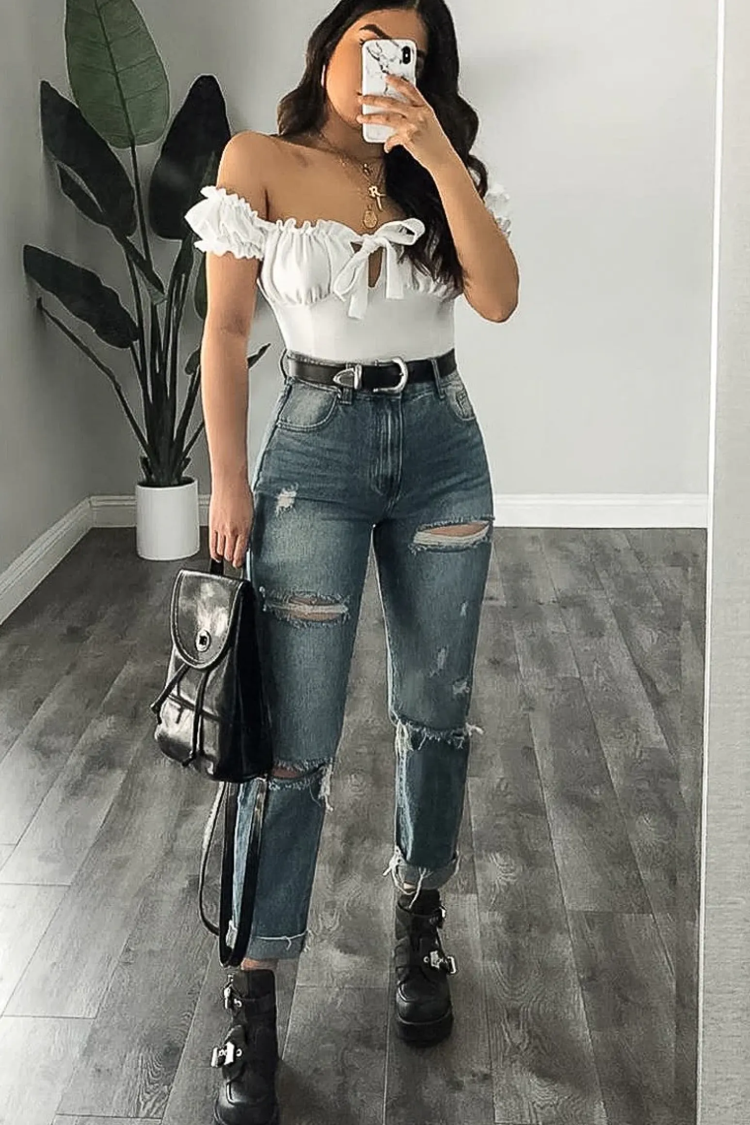 Rebellious Fashion Cream Ruffle Tie Front Bardot Crop Top - Pandora