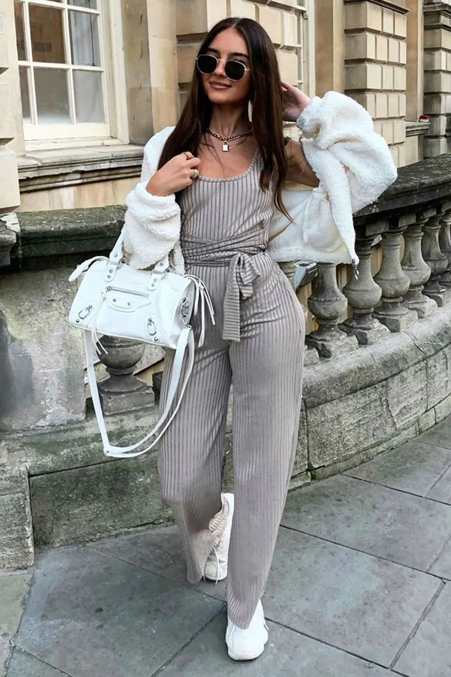 Rebellious Fashion Cream Zip Front Teddy Jacket - Elena