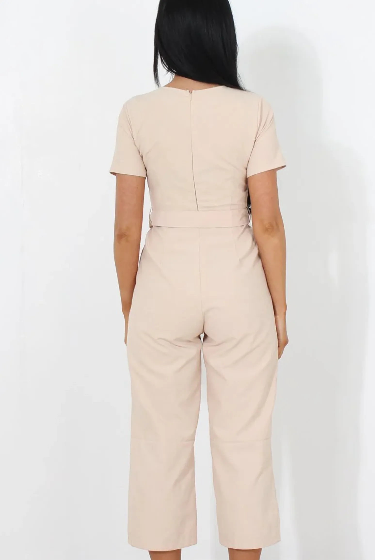 Rebellious Fashion Darcy Beige Culotte Jumpsuit