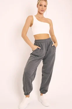 Rebellious Fashion Dark Grey Oversized Joggers - Erica