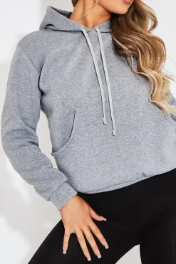 Rebellious Fashion Dark Grey Soft Fleece Hoodie - Maia