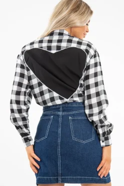 Rebellious Fashion Dark Wash Contrast Stitch Denim Mini Skirt - Remee