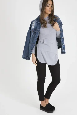 Rebellious Fashion Dark Wash Distressed Denim Jacket - Madison
