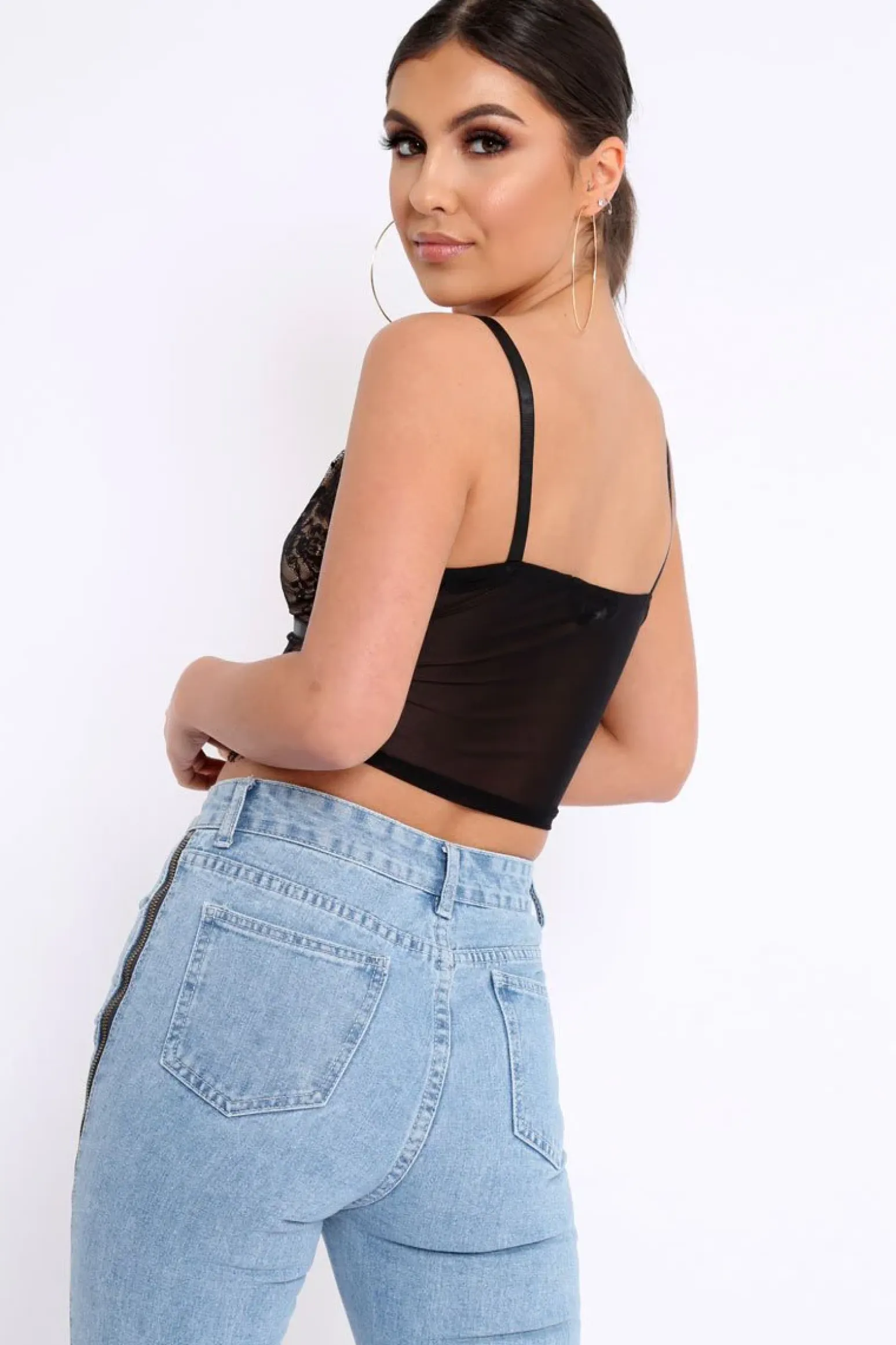 Rebellious Fashion Denim Blue Side Zip Jeans - Italia