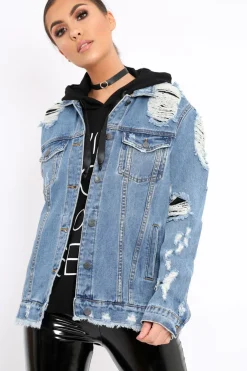 Rebellious Fashion Denim Distressed Jacket -Dakira