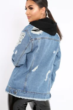 Rebellious Fashion Denim Distressed Jacket -Dakira