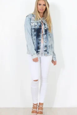 Rebellious Fashion Distressed Denim Jacket - Binky