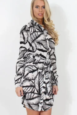 Rebellious Fashion Dolly White Print Shirt Dress