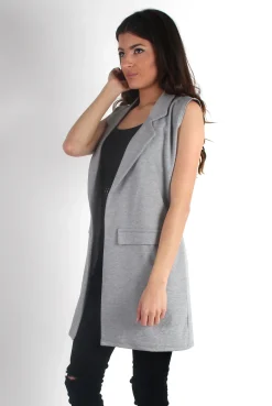 Rebellious Fashion Ebony Grey Waist Coat