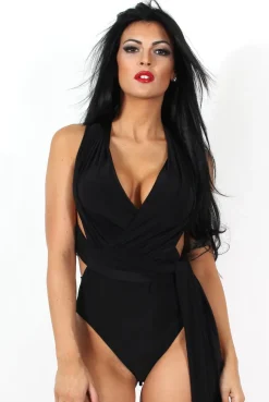 Rebellious Fashion Emi Black Multiway Bodysuit