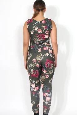 Rebellious Fashion Emily Floral Tie Front Jumpsuit