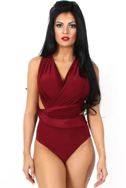 Rebellious Fashion Emi Wine Multiway Bodysuit