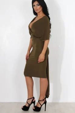 Rebellious Fashion Emma Khaki Multiway Dress