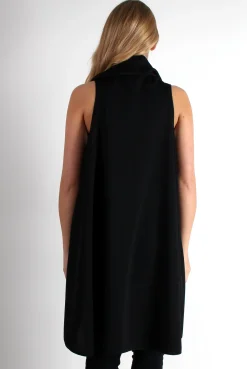 Rebellious Fashion Esme Black Waterfall Waistcoat