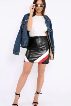 Rebellious Fashion Frayed Split Back Denim Jacket - Leanna