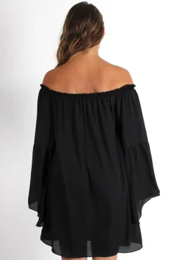 Rebellious Fashion Gabriel Black Off The Shoulder Dress