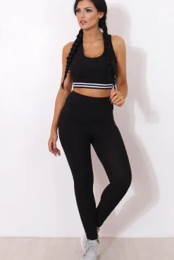 Rebellious Fashion Geran Black Ribbed Two Piece Set