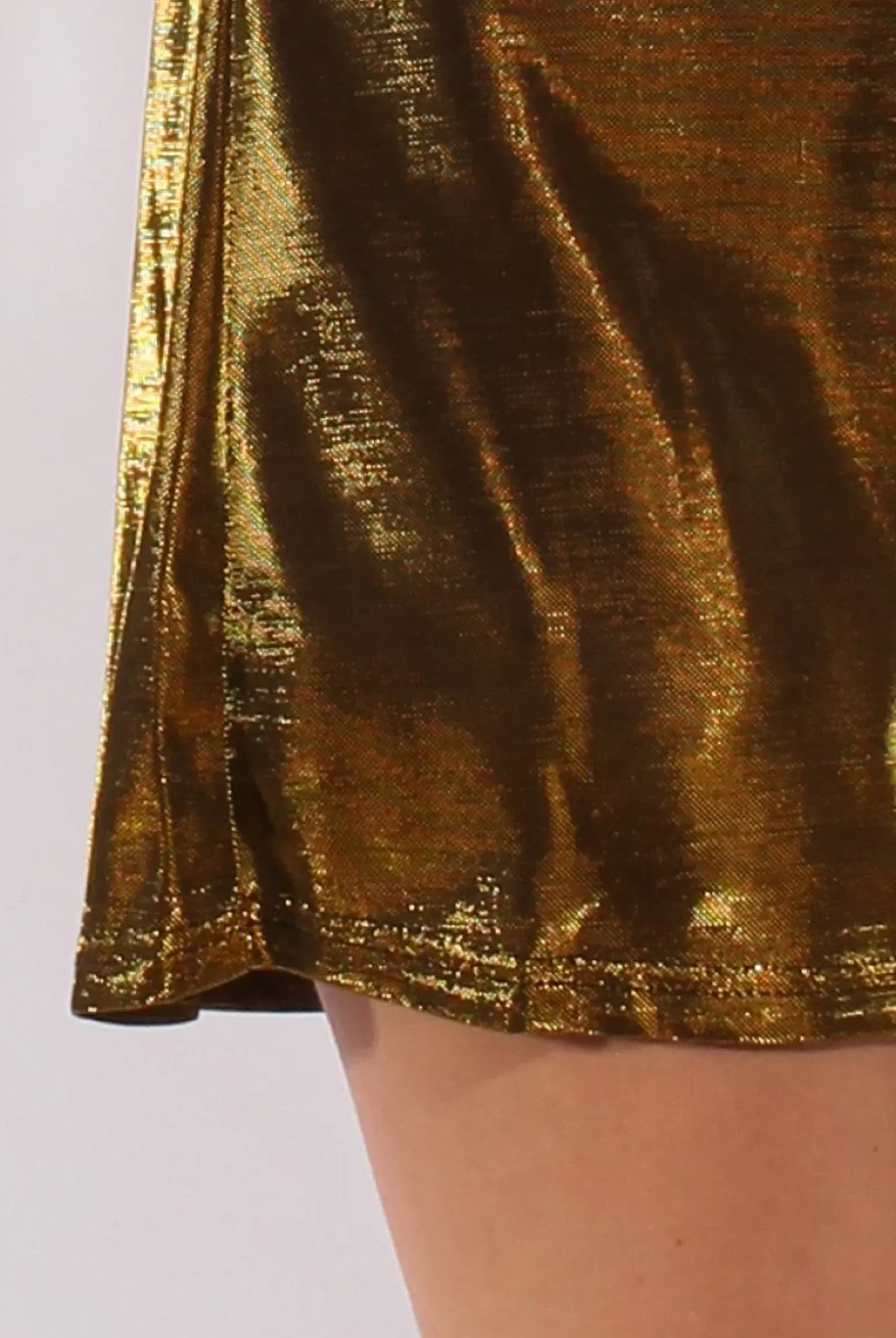 Rebellious Fashion Gold Metallic Playsuit - Citron
