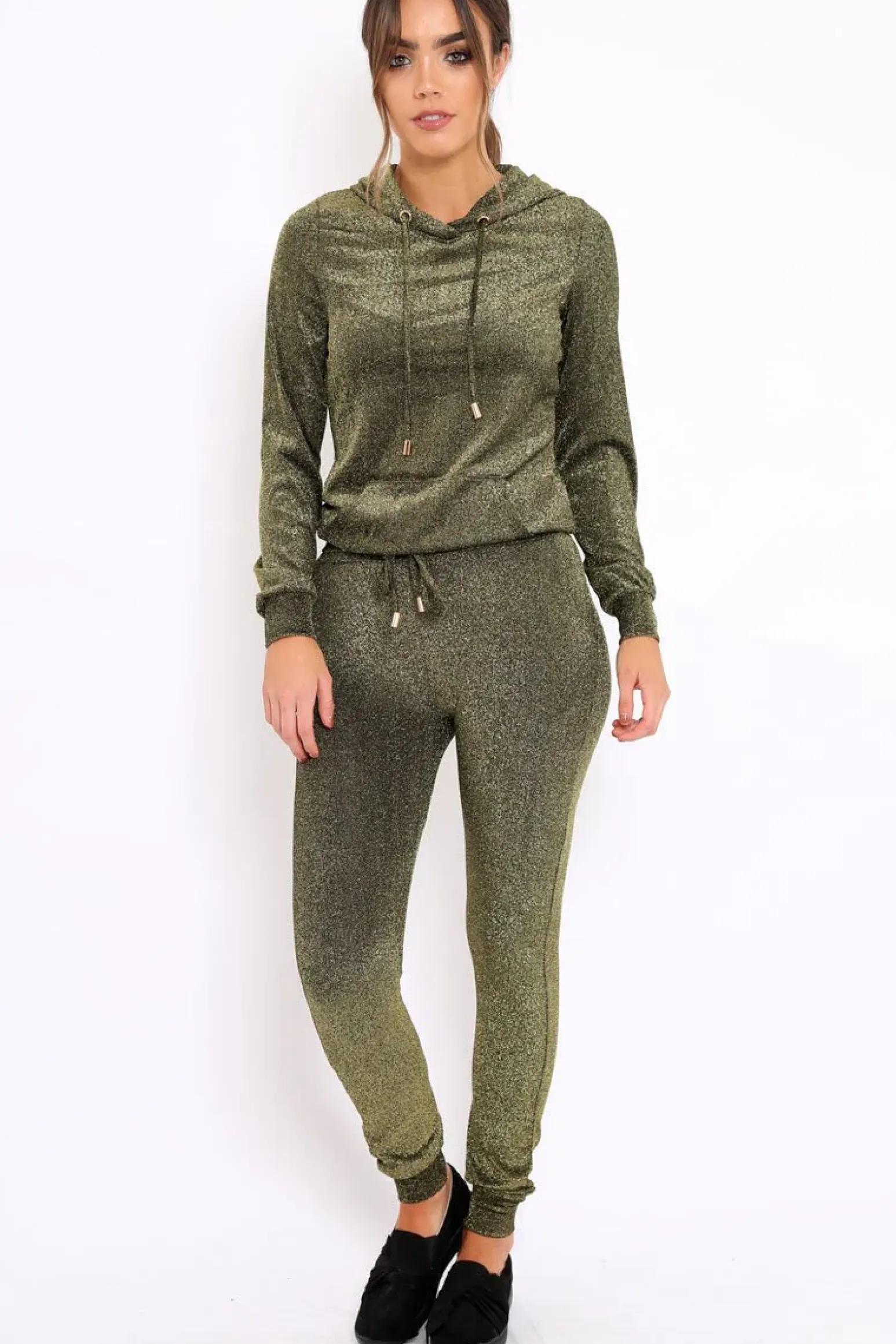 Rebellious Fashion Gold Metallic Tracksuit - Sinead