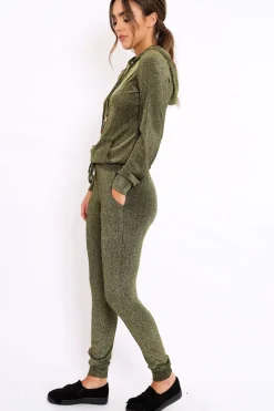 Rebellious Fashion Gold Metallic Tracksuit - Sinead