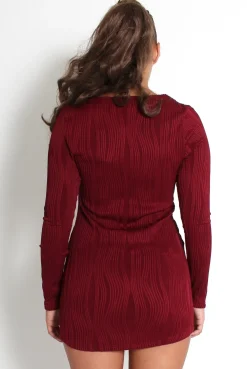 Rebellious Fashion Gracie Purple Tie Front Mini Dress