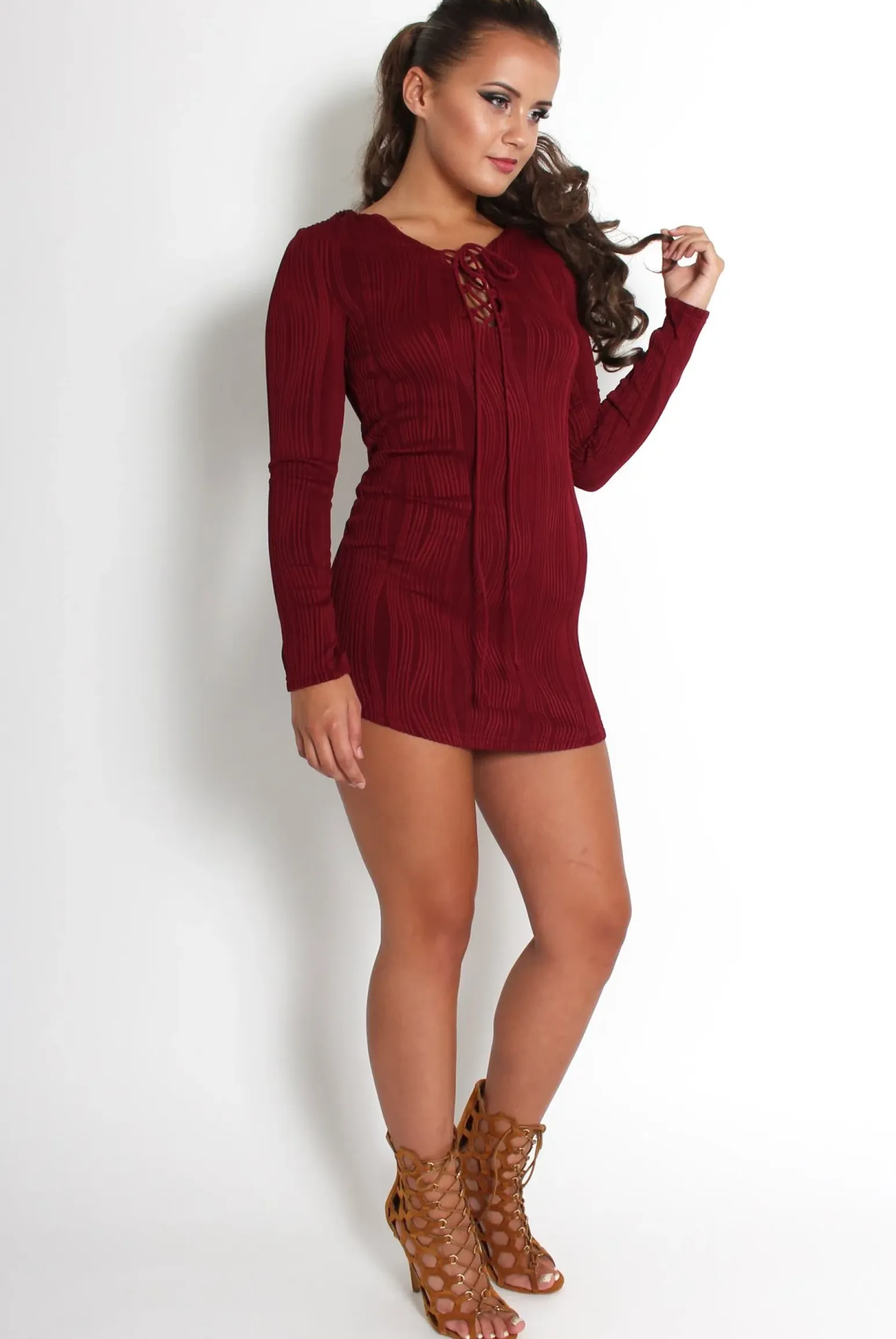 Rebellious Fashion Gracie Purple Tie Front Mini Dress