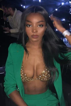 Rebellious Fashion Green Blazer and Trousers Co-Ord - Rossie