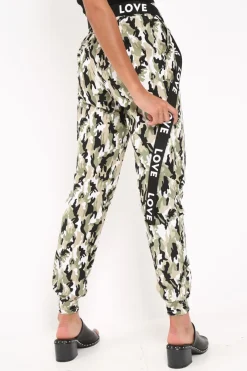 Rebellious Fashion Green Camo Ankle Cuff Cargo Pants - Jaquie