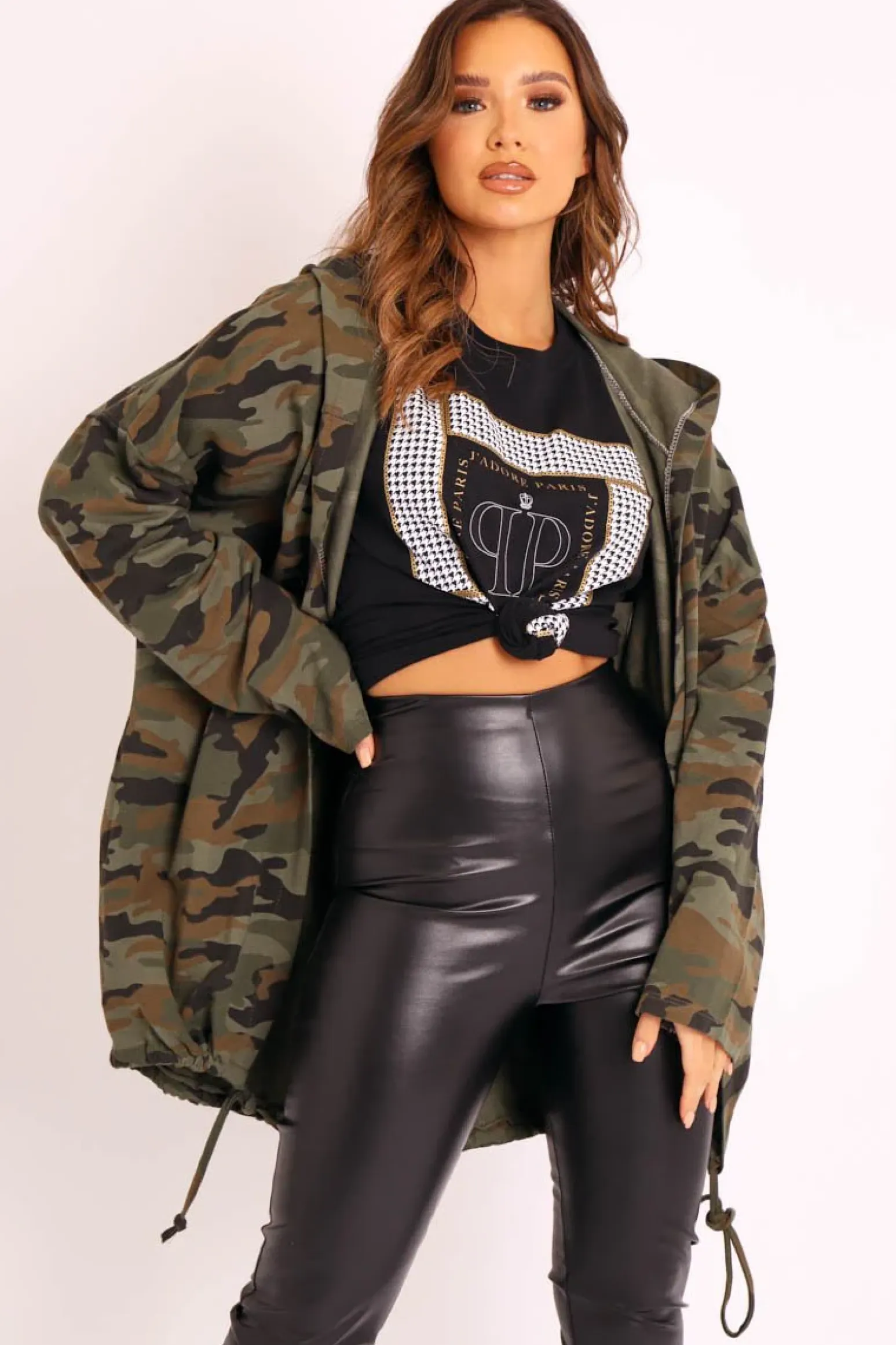 Rebellious Fashion Green Camo Sequin Wing Design Jacket - Siona