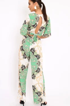 Rebellious Fashion Green Co-ord Pattern Set - Iasia