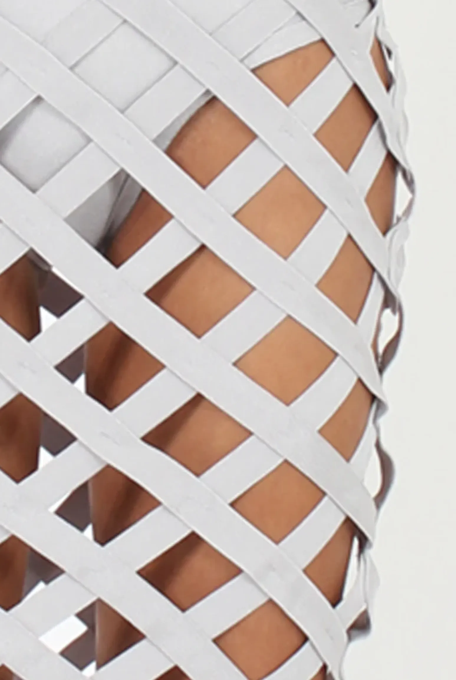 Rebellious Fashion Grey Cage Bandage Skirt - Karla