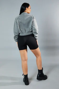 Rebellious Fashion Grey Cargo Pocket Sweatshirt Jacket - Ovella
