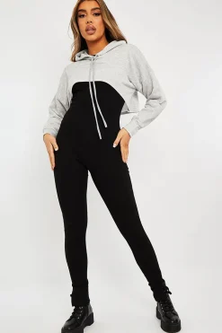 Rebellious Fashion Grey Extreme Cropped Hoodie - Kalissa