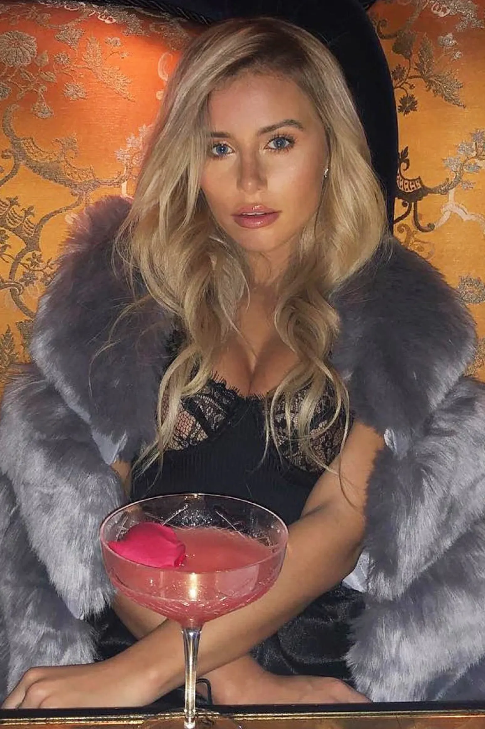 Rebellious Fashion Grey Faux leather and Fur Gilet - Felicia