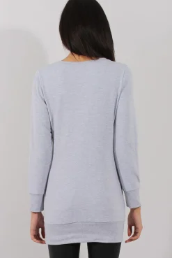 Rebellious Fashion Grey Fluffy Ice Cream Jumper - Noella