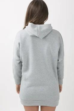Rebellious Fashion Grey 'Heritage' Graphic Print Oversized Hoodie - Violet