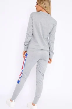 Rebellious Fashion Grey In My Jeans Loungewear Set - Vyolet