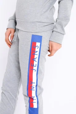 Rebellious Fashion Grey In My Jeans Loungewear Set - Vyolet