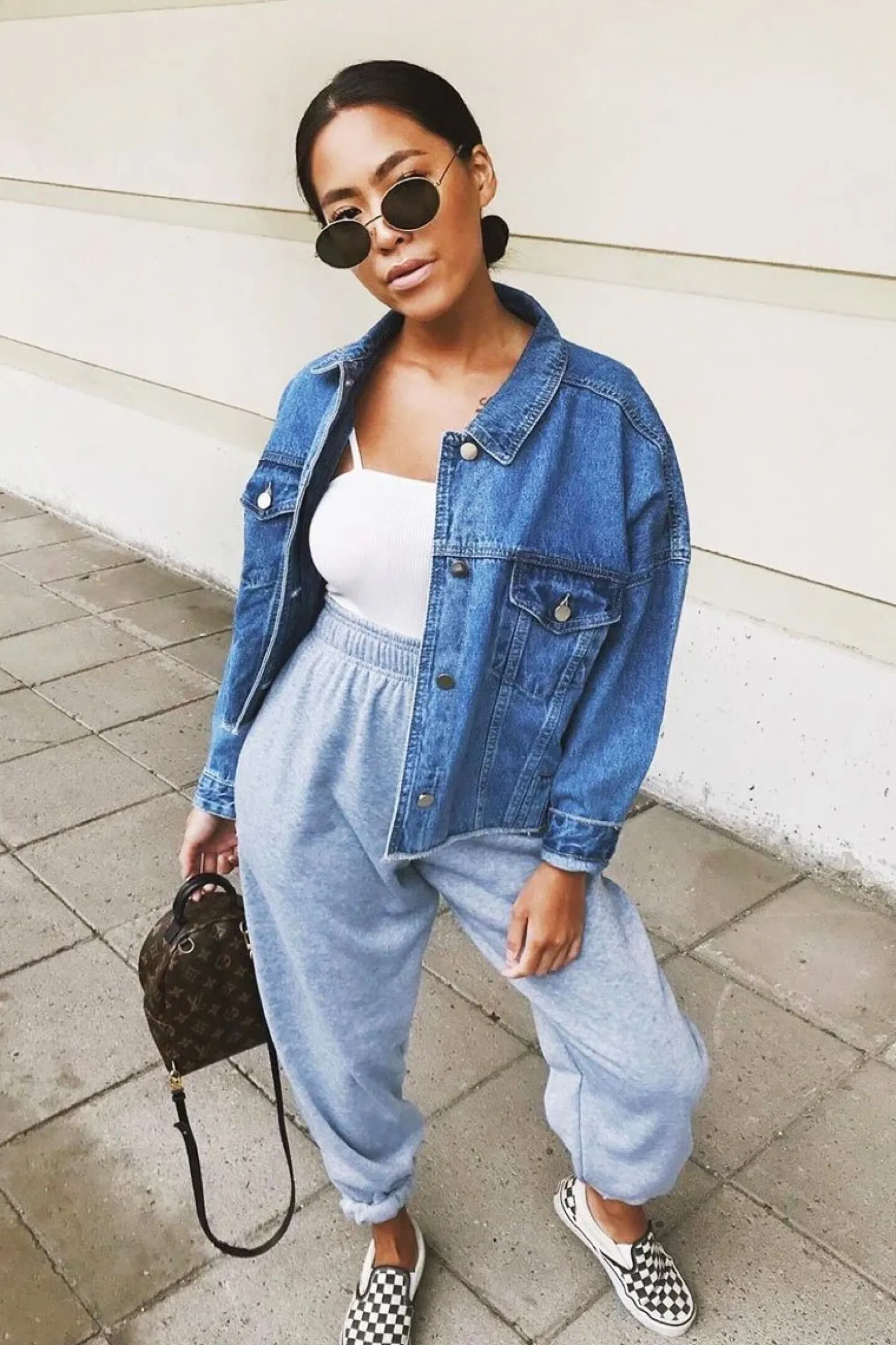 Rebellious Fashion Grey Oversized Joggers - Erica