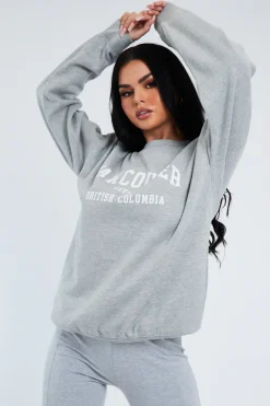 Rebellious Fashion Grey Oversized Vancouver Sweatshirt - Kyran
