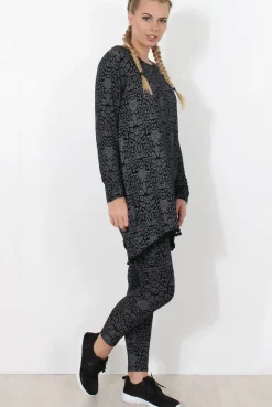 Rebellious Fashion Grey Print Loungewear Set - Haylee