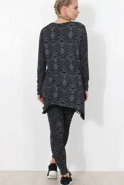 Rebellious Fashion Grey Print Loungewear Set - Haylee