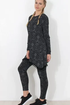 Rebellious Fashion Grey Print Loungewear Set - Haylee