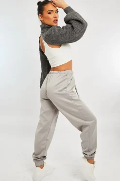 Rebellious Fashion Grey Side Pocket Scuba Joggers - Lallie