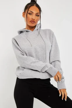Rebellious Fashion Grey Soft Fleece Hoodie - Maia