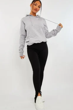 Rebellious Fashion Grey Soft Fleece Hoodie - Maia