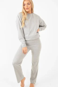 Rebellious Fashion Grey Sweatshirt Slim Jogger Tracksuit - Erieanna