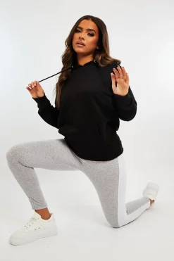 Rebellious Fashion Grey White Side Stripe Leggings - Cairo