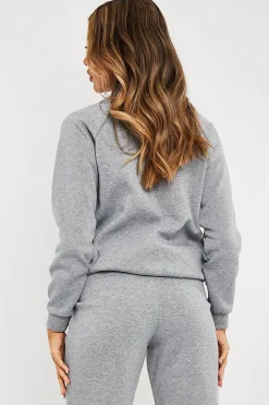 Rebellious Fashion Grey Zip Neck Detail Sweatshirt - Jayda