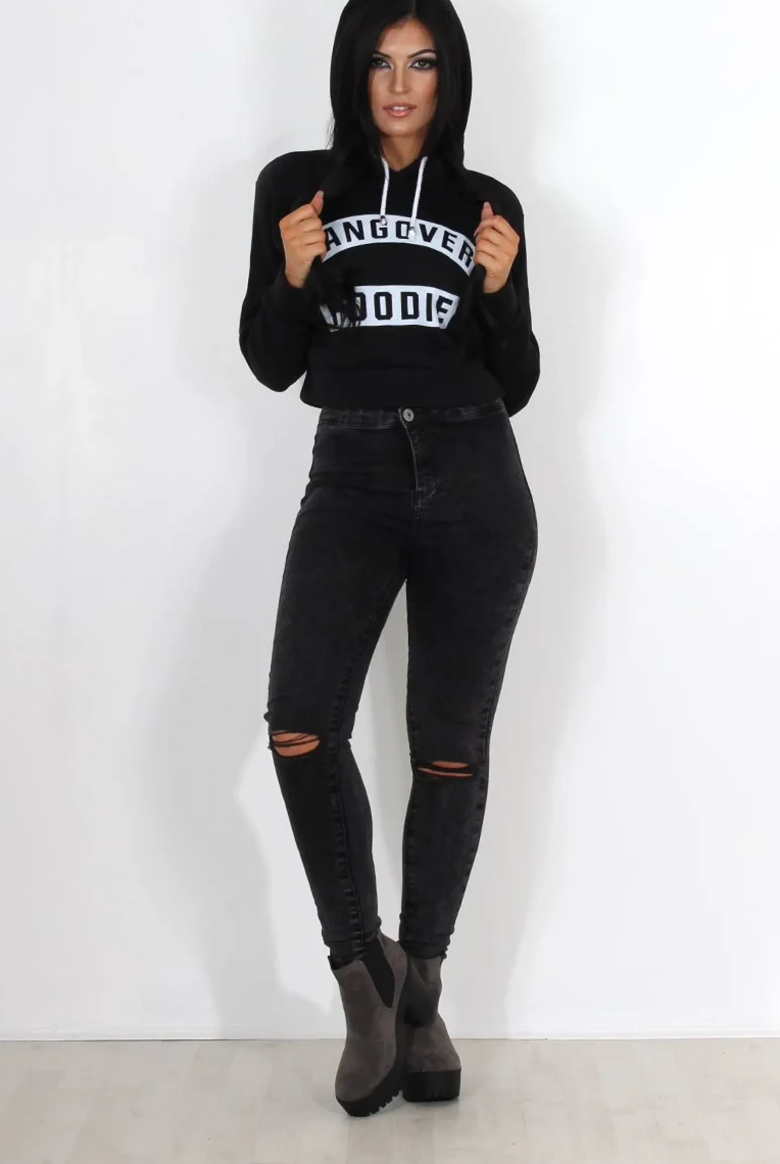 Rebellious Fashion Hailey Black Hangover Hoodie